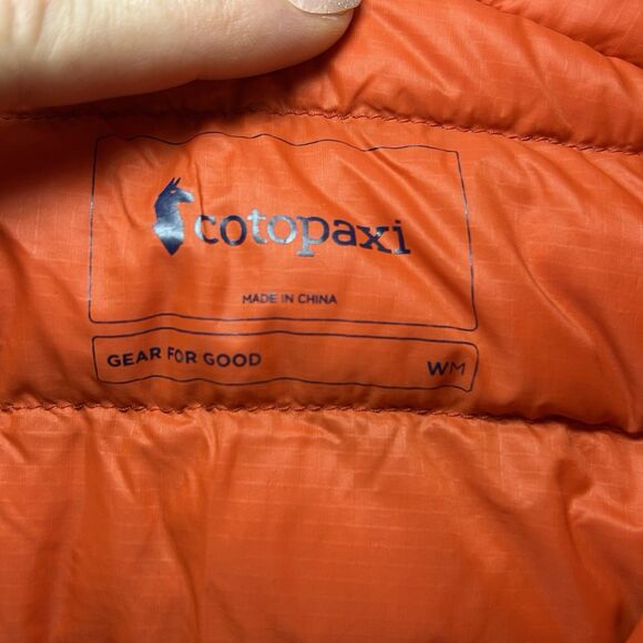 Cotopaxi Fuego Ultralight Down Vest Pink Orange Stripe Puffer Women's Size M - Picture 5 of 12